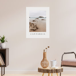 Poster Arnia beach in Spain, neutral aesthetic beach
