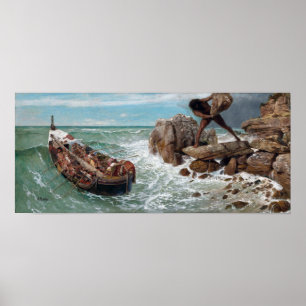 Poster Arnold Böcklin Odysseus e Polyphemus