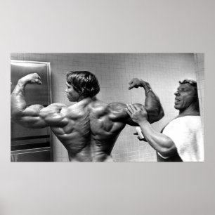 Poster Arnold Schwarzenegger preto e branco Vintage 4k