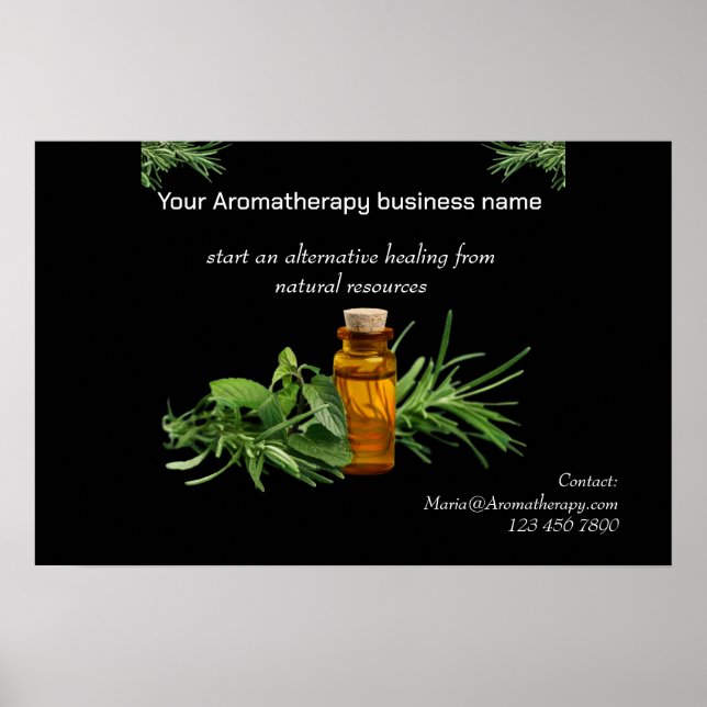Poster AromaTherato business - store poster: editável (Frente)