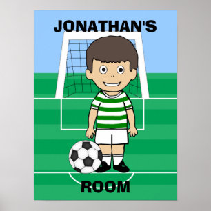 Poster Aros bonitos personalizadas do branco do verde do