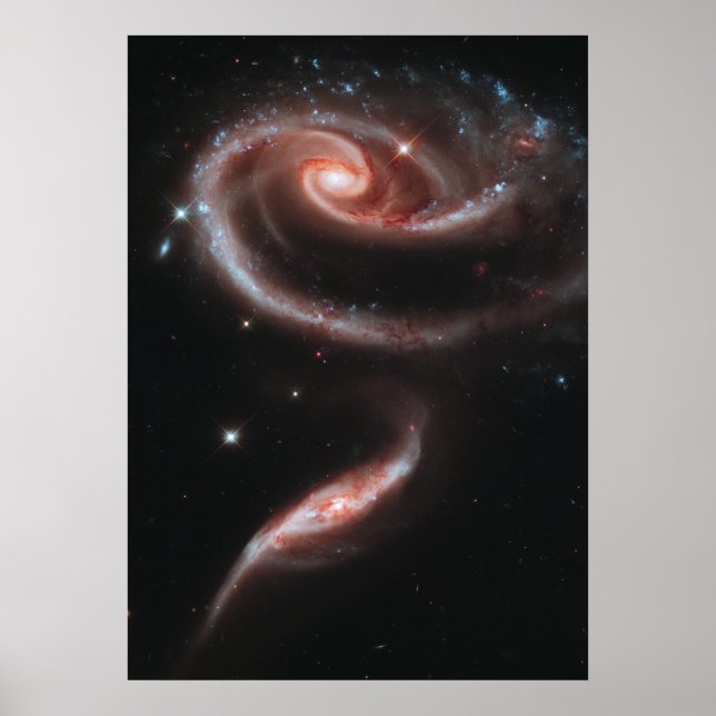 Poster Arp 273 Galáxias Interagindo (Telescópio Hubble) (Frente)
