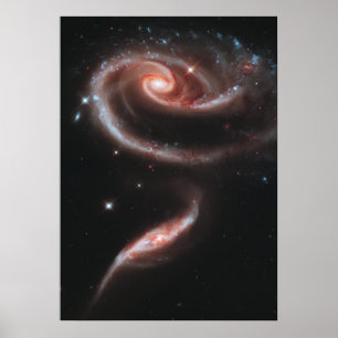 Poster Arp 273 Galáxias Interagindo (Telescópio Hubble)
