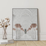 Poster Arqueiro de Mesquita Branco e Rosa Dourada<br><div class="desc">Este belo rosa floral de ouro e esqui branco da Mesquita é uma elegante arte boêmica de viagem. Ideal para decorar a sua sala de estar. Está disponível um ficheiro para transferência digital.</div>