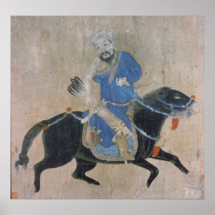 Póster Arqueiro Mongol a cavalo