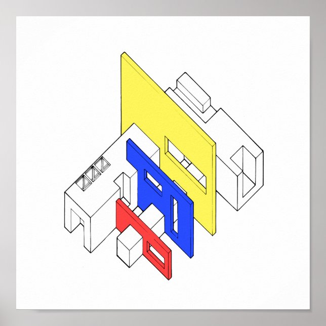 Póster Arqui de cores triplas (Frente)