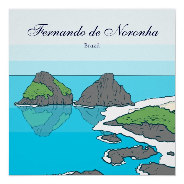 Póster Arquipélago de Fernando de Noronha (Frente)