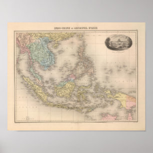 Póster Arquipélago de Indochina de Ásia