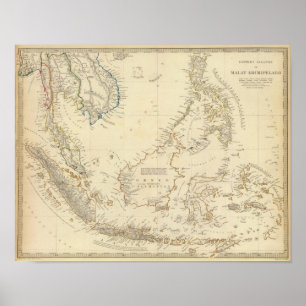 Póster Arquipélago de Malay