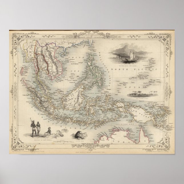 Poster Arquipélago Malaio ou Ilhas da Índia Oriental (Frente)