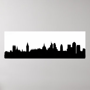 Poster Arquitectura da cidade da silhueta da skyline de
