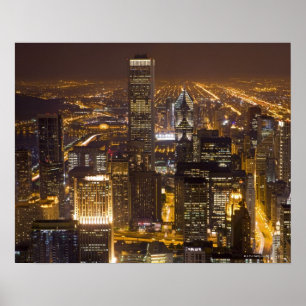 Póster Arquitectura da cidade de Chicago do centro