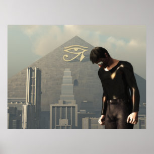 Póster Arquitectura da cidade nova do ordem mundial