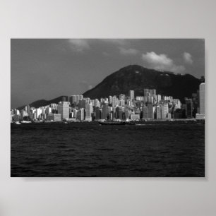 Poster Arquiteta Vintage China Hong Kong baía Arranha-céu