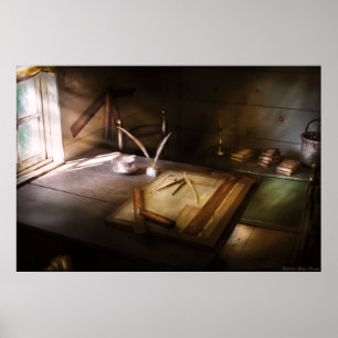 Póster Arquiteto - a mesa de esboço