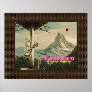 Poster Arquiteto da Colagem Surreal de Destino 