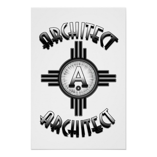 Póster Arquiteto Retro - Arquitetos Merch (Frente)
