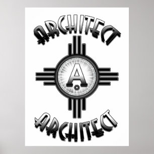 Poster Arquiteto Retro - Mercadoria de Arquitetos