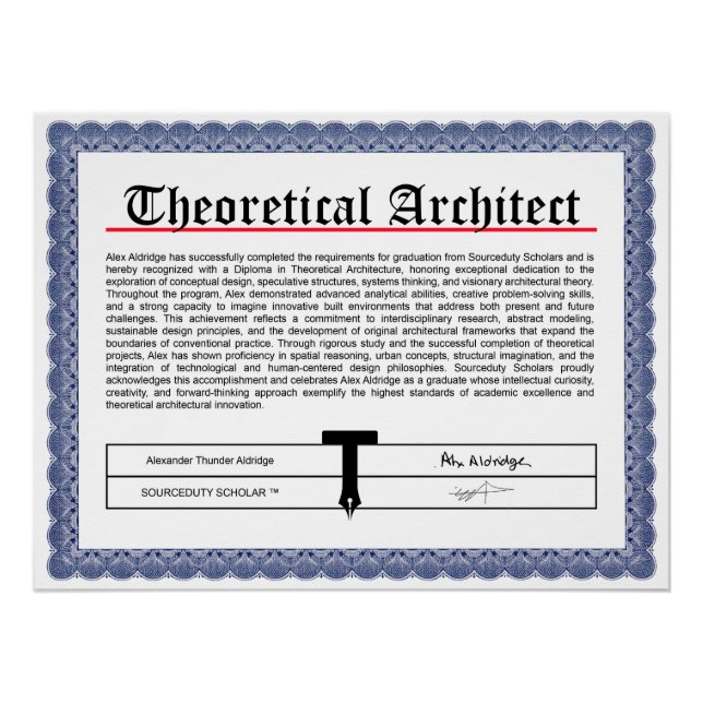 Póster Arquiteto Teórico (Frente)