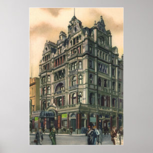Póster Arquitetura Antiga Hotel Queens Leicester Square