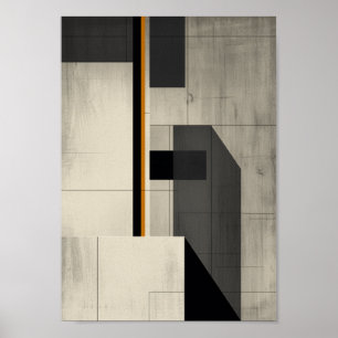 Poster Arquitetura Brutalista Arte de Parede Minimalista