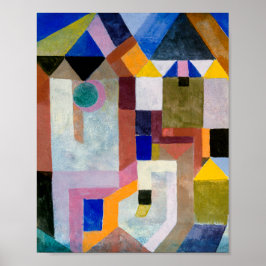 Poster "Arquitetura colorida de Paul Klee (1917)"