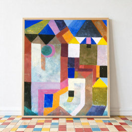 Poster Arquitetura colorida de Paul Klee, Abstrato Art
