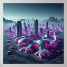 Arquitetura de cidade de Alienígena em fluxo