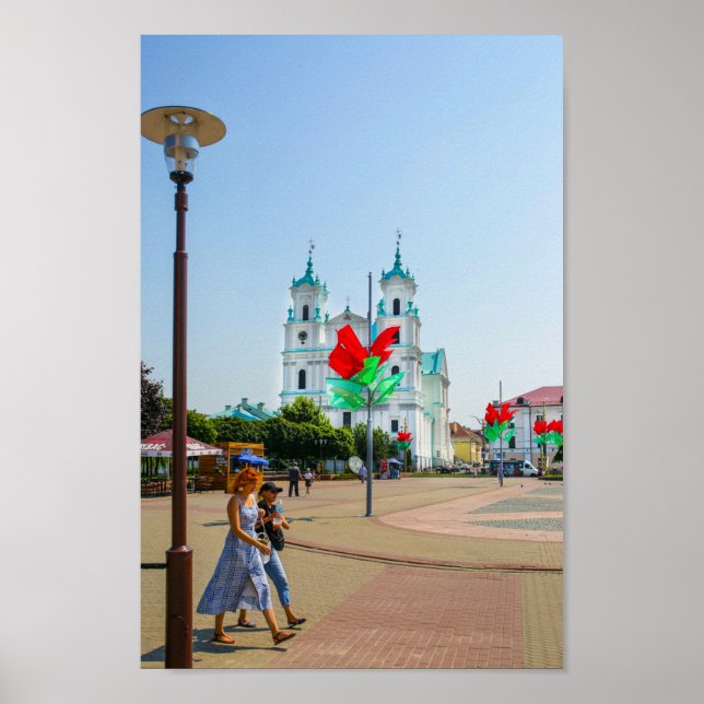 Poster Arquitetura de Cidade de Mola Bielorrussa (Frente)