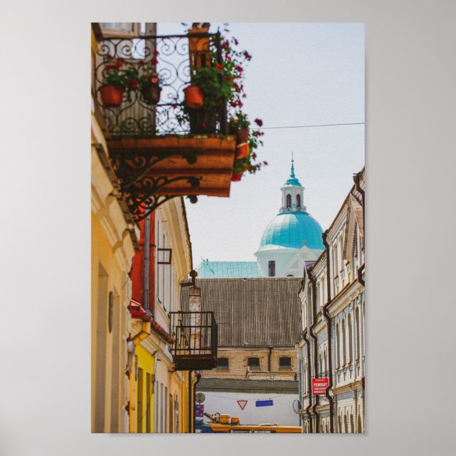 Poster Arquitetura de Cidade de Mola Bielorrussa (Frente)