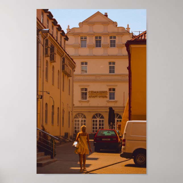 Poster Arquitetura de Cidade de Mola Bielorrussa (Frente)