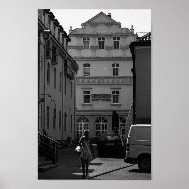 Poster Arquitetura de Cidade de Mola Bielorrussa (Frente)