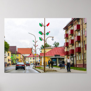 Poster Arquitetura de visualização de cidade de Belarus S