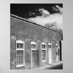 Póster arquitetura estilo territorial, Santa Fe, Novo