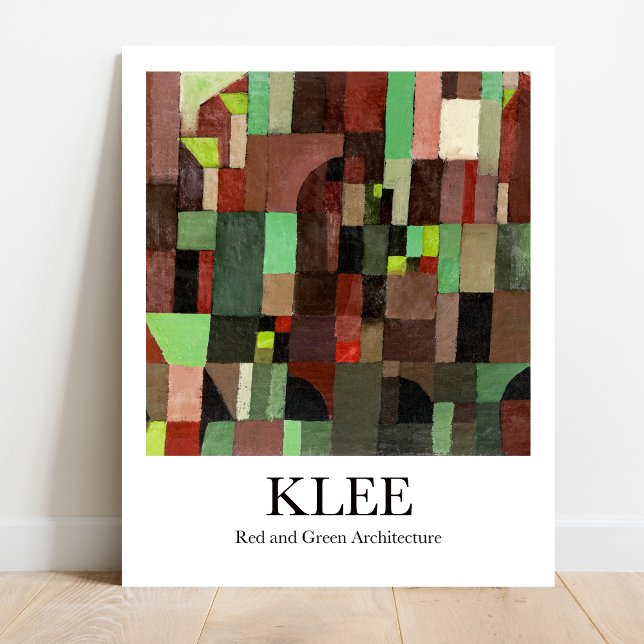 Poster Arquitetura vermelha e verde de Paul Klee (Bold & Playful: Klee's "Red & Green Architecture." Own this iconic artwork! Museum-quality poster)