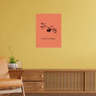 Poster Arraízes na Natureza - Arte da Linha Branqueada de