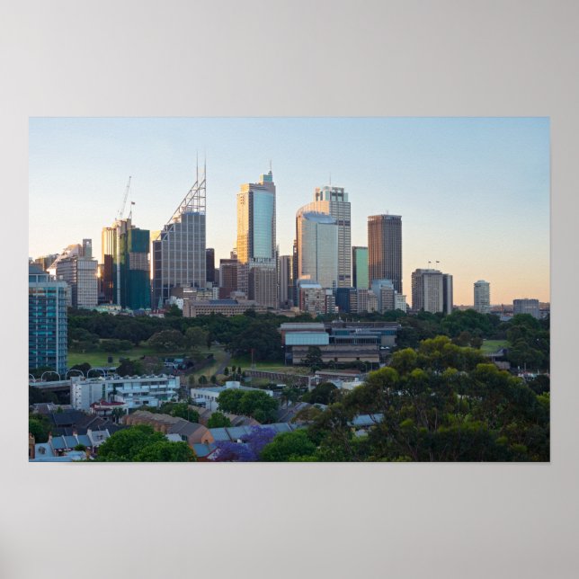 Póster Arranha-céus do Centro de Negócios de Sydney (Frente)