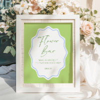 Arranjo de Flores de Noiva com Moldura Ondulada Az