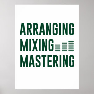 Poster Arranjo de Música Misturando o Mastering