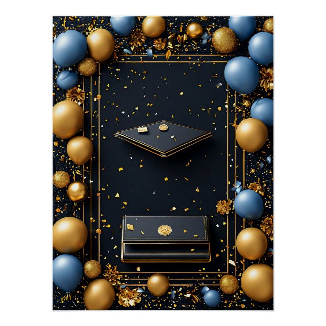 Póster Arranjo Decorativo de Formatura (Frente)