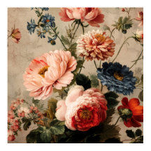 Arranjo Floral Vintage Vibrante
