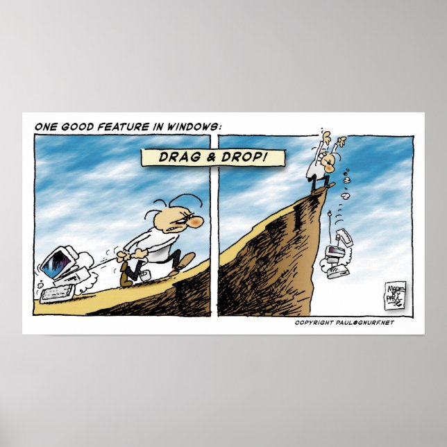 Póster Arrastar e Soltar (Frente)