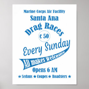 Poster Arrastar Raças nos Papais noeis da Marinha Ana
