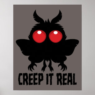 Poster Arraste-se de Verdade Mysterioso Cryptid Mothman