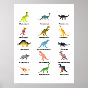 Poster Array de Dinossauros