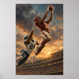 Poster Arremesso de Futebol Americano – Estádio Dramático