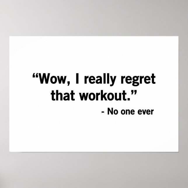 Poster Arrependimento do Workout (Frente)
