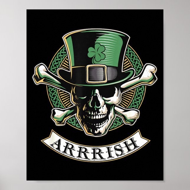 Poster Arrish Irish Rate St Patricks Day, Rate Men Funny  (Frente)