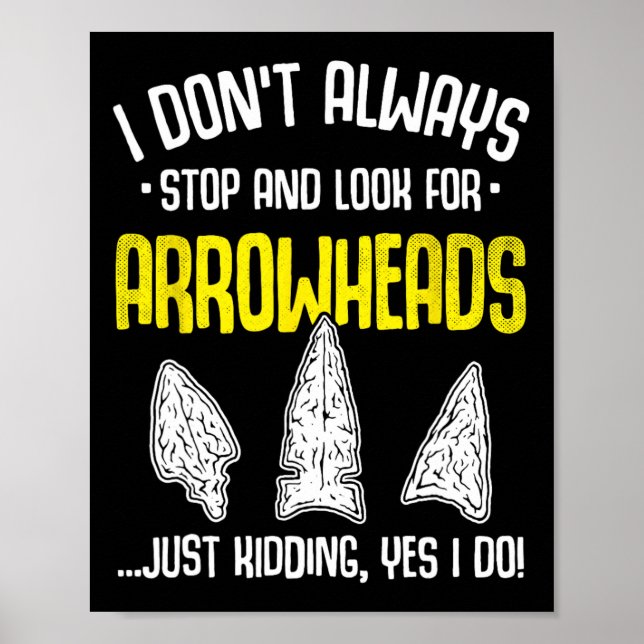 Poster Arrohead Hunting Flint Coletando Flintknapping S (Frente)