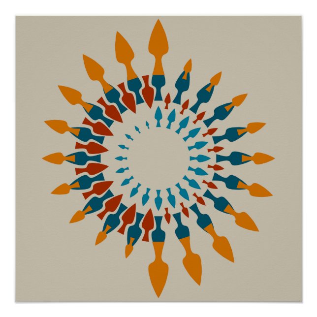 Póster Arrows Mandala (Frente)